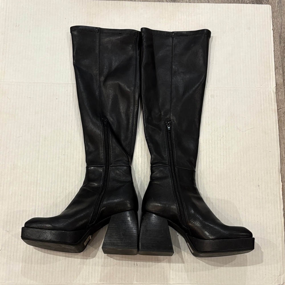 Jeffrey Campbell Daphne Second Skin Platform Boot in Black Size 8 - Picture 16 of 17